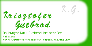 krisztofer gutbrod business card